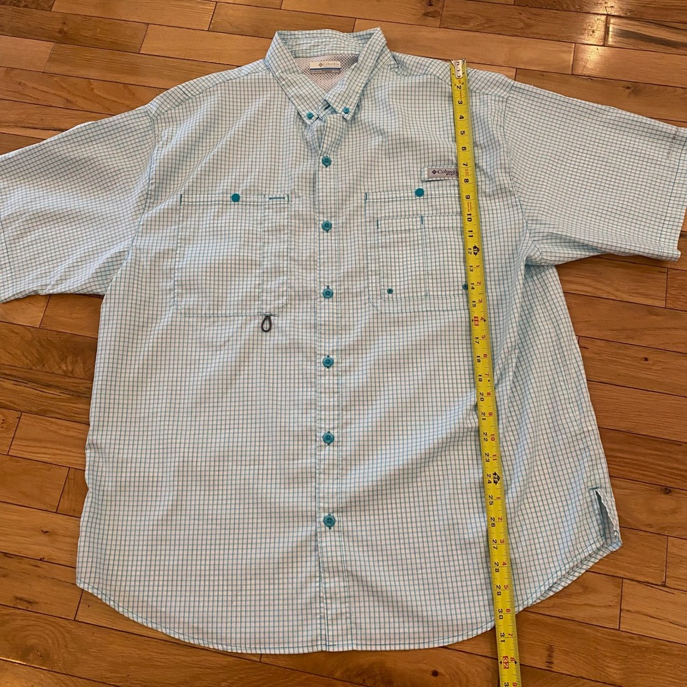 Columbia Men's Plaid Short Sleeve Button Up Fishing Shirt XL PFG - Picture 2 of 6